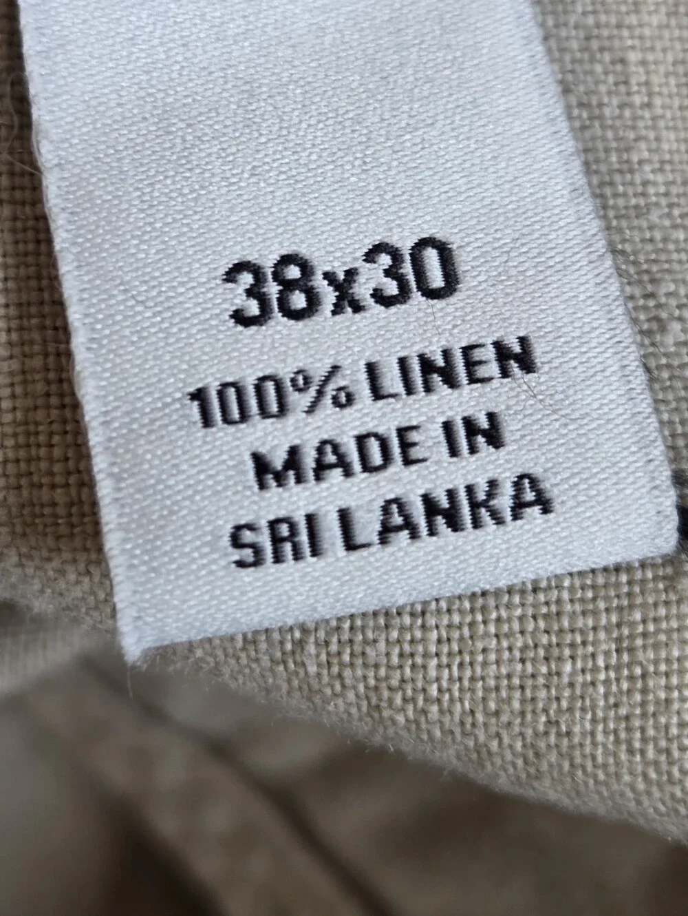 Baird McNutt Murano 100% Linen Pants 38x30 Natural Beige Drawstring